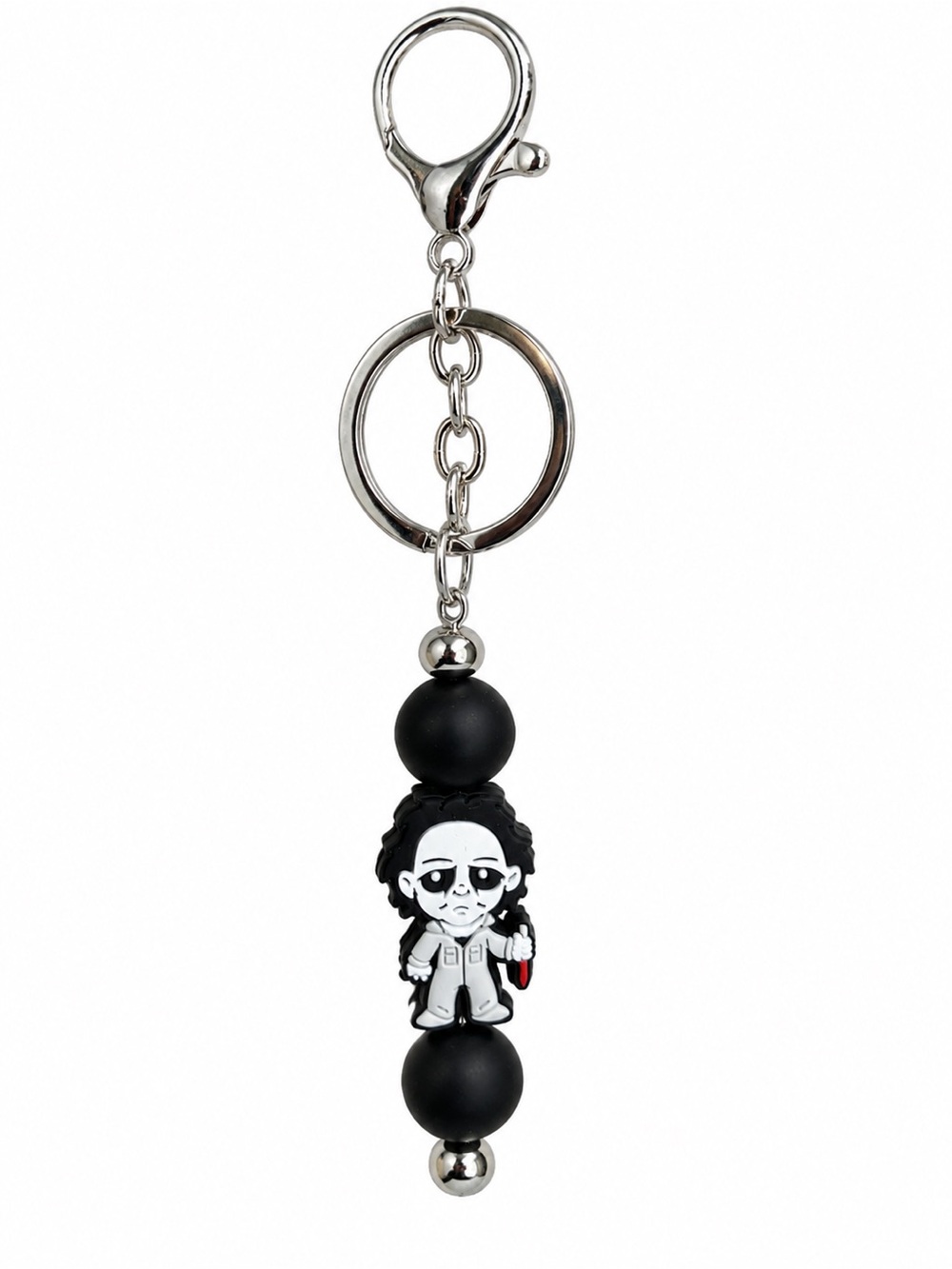 Micheal Myers Halloween themed Novelty Beaded Charm Keychain - Unbranded